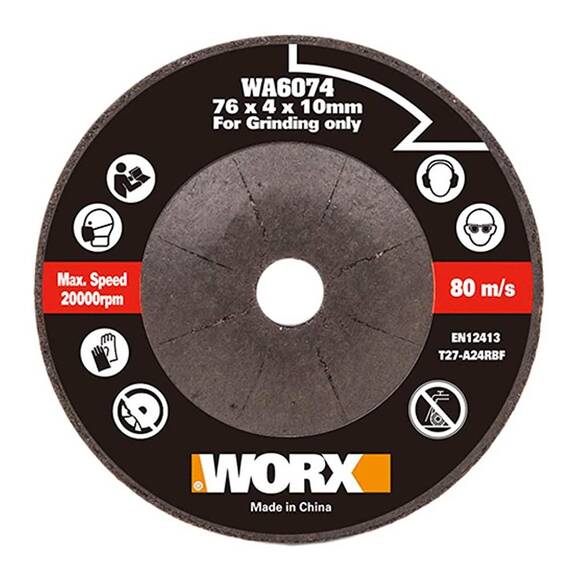 WORX WA6074 WX801 İçin 76x10mm Metal Taşlama Taşı - 1