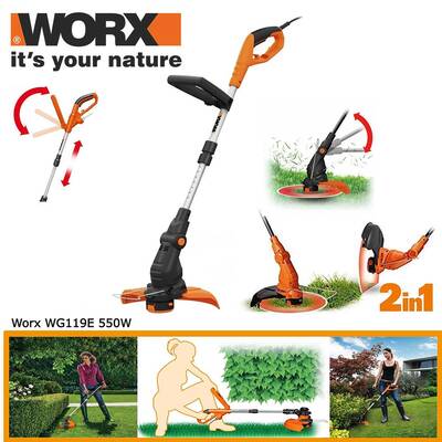 WORX WG119E 550Watt 30cm Elektrikli Teleskobik Saplı Misinalı Çim ve Kenar Kesme - 6