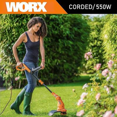 WORX WG119E 550Watt 30cm Elektrikli Teleskobik Saplı Misinalı Çim ve Kenar Kesme - 8