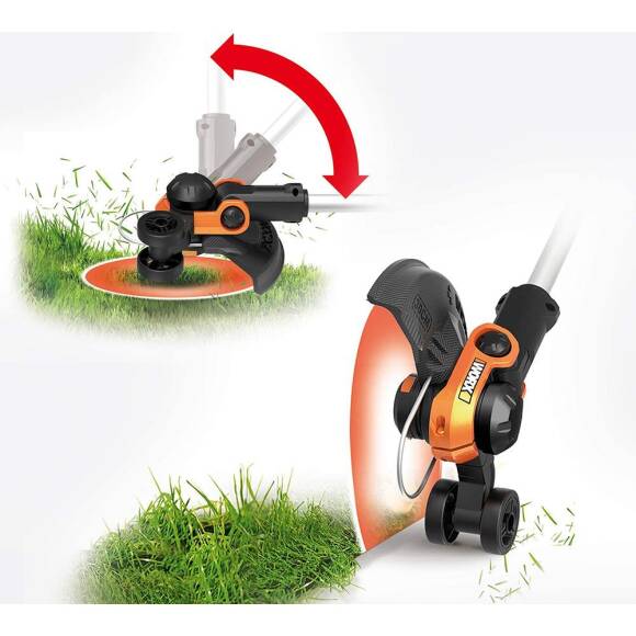 WORX WG163E.2 20Volt 2.0Ah. Li-ion 30cm Profesyonel Teleskobik Misinalı Çim ve Kenar Kesme - 9