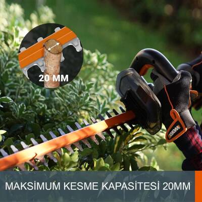 WORX WG264E 20Volt 2.0Ah 56CM Profesyonel Çit Budama - 10