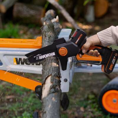 WORX WG325E 20Volt 2.0Ah Li-ion 12CM Profesyonel Şarjlı Kömürsüz Zincirli Testere - 10