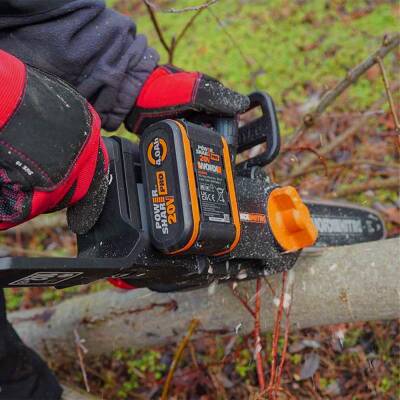 WORX WG350E 20Volt 4.0Ah Li-ion 30CM Profesyonel Şarjlı Kömürsüz Zincirli Testere - 6