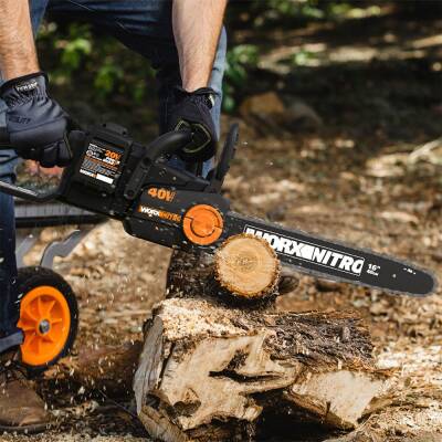 WORX WG385E 40Volt 4.0Ah Li-ion 40CM Profesyonel Şarjlı Kömürsüz Zincirli Testere - 5