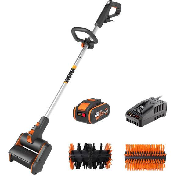 WORX WG441E 20Volt 4.0Ah. Li-ion Tek Akülü 165MM Profesyonel Çok Amaçlı Şarjlı Zemin Fırçası - 1