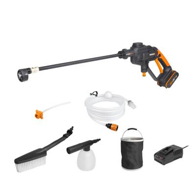 WORX WG620E.2 20Volt 2.0Ah. Li-ion 24 Bar Basınçlı Yıkama Tabancası + 4 Parça Yıkama Seti - Worx