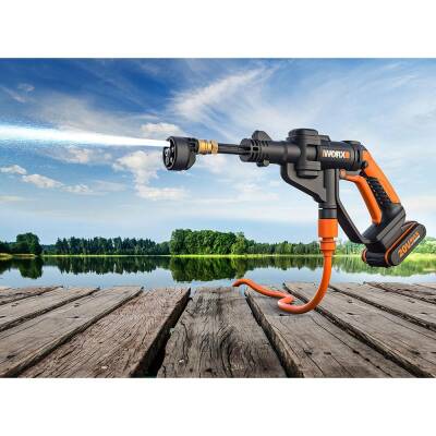 WORX WG620E.2 20Volt 2.0Ah. Li-ion 24 Bar Basınçlı Yıkama Tabancası + 4 Parça Yıkama Seti - Worx (1)