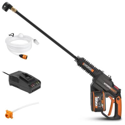 WORX WG630E 20Volt 4.0Ah. Li-ion 25Bar Kömürsüz Basınçlı Yıkama Tabancası + 2 Parça Yıkama Seti - Worx