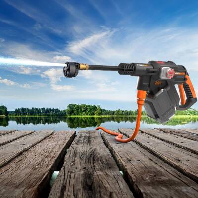 WORX WG633E 20Volt 4.0Ah. Li-ion 56Bar Kömürsüz Basınçlı Yıkama Tabancası + 2 Parça Yıkama Seti - 3