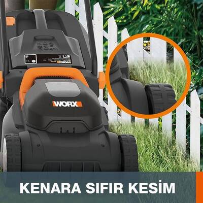 WORX WG730E 20Volt 4.0Ah. Li-ion 30cm Profesyonel Kömürsüz Şarjlı Çim Biçme - 5