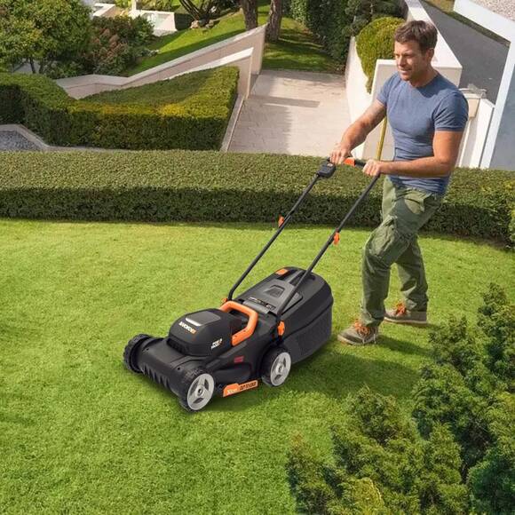 WORX WG730E 20Volt 4.0Ah. Li-ion 30cm Profesyonel Kömürsüz Şarjlı Çim Biçme - 6