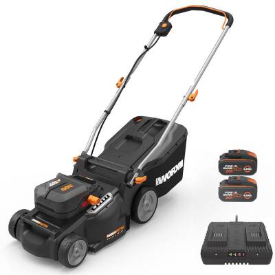 WORX WG737E 40Volt 4.0Ah. Li-ion 37CM Profesyonel Kömürsüz Şarjlı Çim Biçme - Fırsat Ürünü