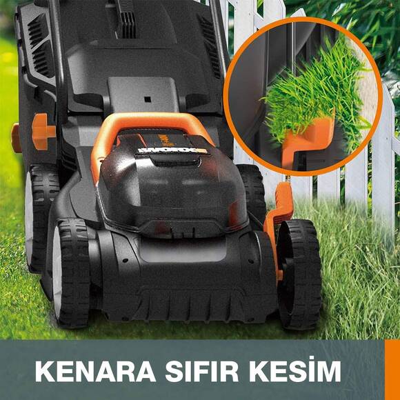 WORX WG779E 40Volt 2.5Ah. Li-ion 34CM Profesyonel Şarjlı Çim Biçme - 10