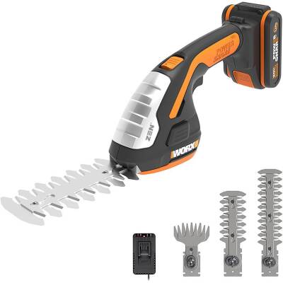 WORX WG801E 20Volt 2.0Ah. Li-ion Şarjlı Profesyonel Avuç İçi Çim Kesme, Çit Budama - Worx (1)