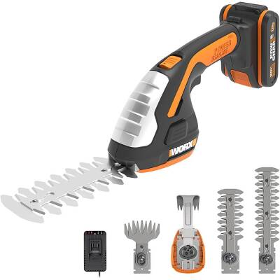 WORX WG801E.5 20Volt 2.0Ah. Li-ion Şarjlı Profesyonel Avuç İçi Çim Kesme, Çit Budama/Çapalama - Worx (1)