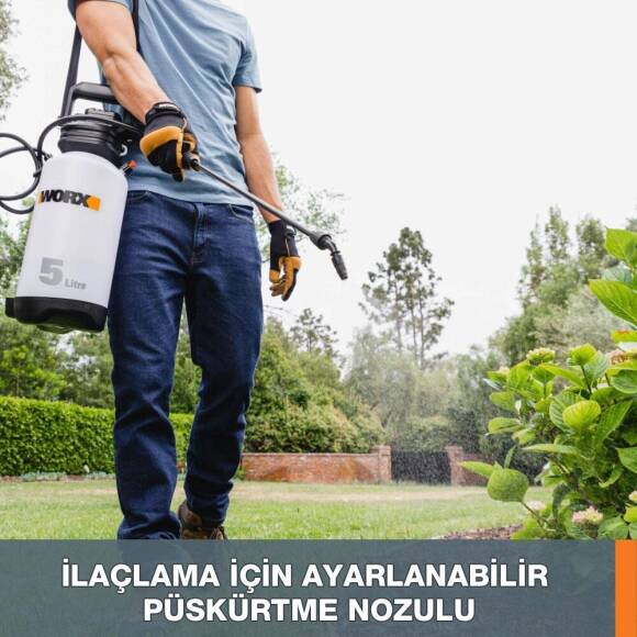 WORX WG829E.9 20Volt 5Lt. Omuz Askılı Basınçlı İlaçlama ve Dezenfektan Pompası (Akü Dahil Değildir) - 9