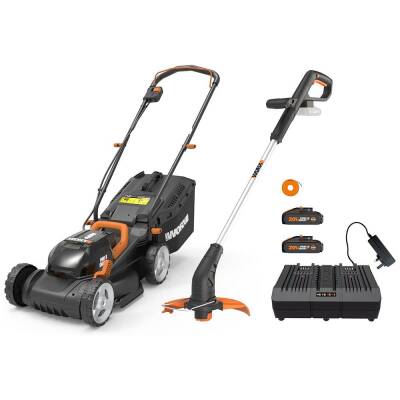 WORX WG927E 40Volt 2.0Ah. Li-ion 34cm Profesyonel Şarjlı Çim Biçme + WG157E.9 20Volt Misinalı Çim ve Kenar Kesme - Fırsat Ürünü