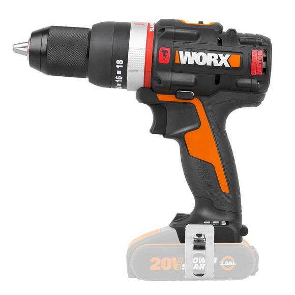 WORX WX-JCR.9 20Volt Kömürsüz Profesyonel Darbeli Matkap (Akü Dahil Değildir) - 2