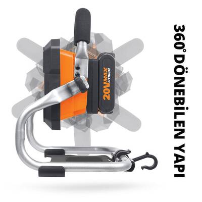 WORX WX026.9 20Volt 1500 Lümen Profesyonel Led Projektör (Akü Dahil Değildir) - Fırsat Ürünü (1)