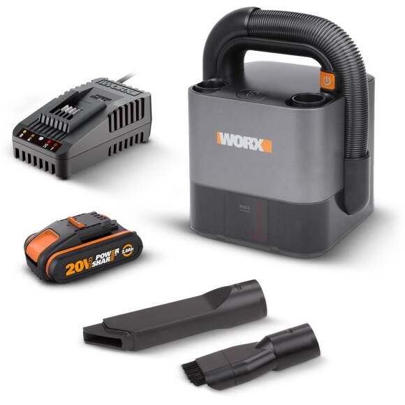 WORX WX030 20Volt 2.0Ah. 30W/10Kpa Li-ion Flexi Esnek Hortumlu Profesyonel Kompakt Şarjlı Süpürge - 1