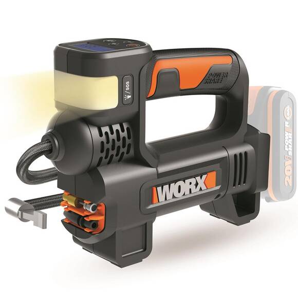 WORX WX092.9 20Volt 150 PSI Ayarlanabilir Dijital Basınç Göstergeli Hava Pompası + LED Lamba (Akü Dahil Değildir) - 1