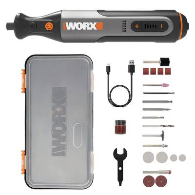 WORX WX106 8Volt Kalem Tipi Devir Ayarlı Profesyonel Gravür Makinesi + 21 Parça Aksesuar - Worx