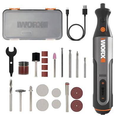 WORX WX106 8Volt Kalem Tipi Devir Ayarlı Profesyonel Gravür Makinesi + 21 Parça Aksesuar - Worx (1)