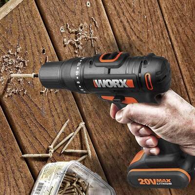 WORX WX108 20Volt/2.0Ah. Li-ion Çift Akülü Profesyonel Şarjlı Matkap - 4