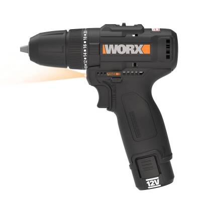 WORX WX121 12Volt/2.0Ah Li-ion Çift Akülü Kömürsüz Profesyonel Şarjlı Darbeli Matkap + 5 Parça Aksesuar - Worx (1)