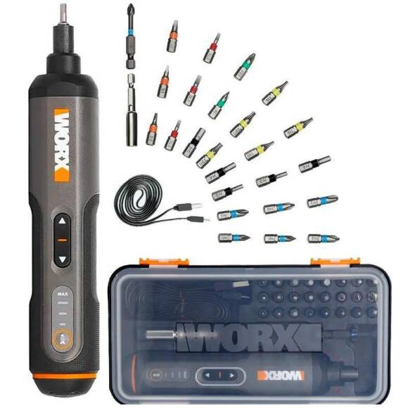 WORX WX240 4Volt/1.5Ah. Li-ion Akıllı Şarjlı Tornavida + 26 adet Bits Uç - 9