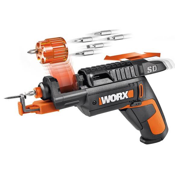 WORX WX255 4Volt/1.5Ah. Li-ion Şarjlı Şarjörlü Tornavida + 6 adet Bits Uç + Vida Tutucu - 1