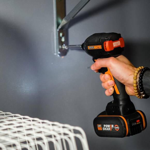 WORX WX265 20Volt 2.0Ah Li-ion Çift Akülü 200Nm Kömürsüz Profesyonel Şarjlı Darbeli Tornavida - 8