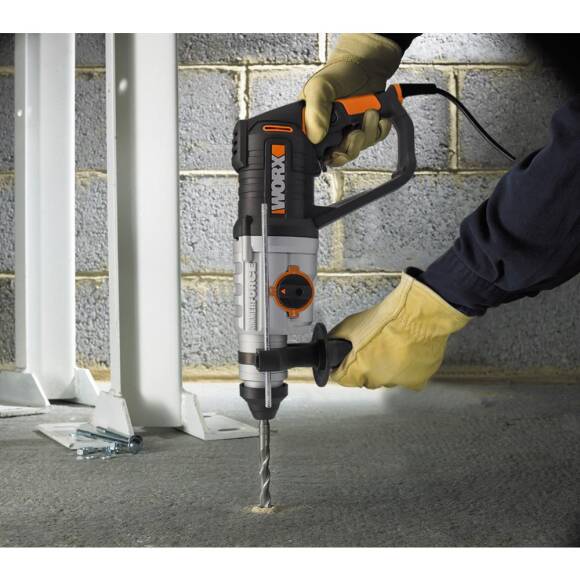 WORX WX339 800Watt 2.5J Profesyonel SDS-Plus Kırıcı/Delici + 4 Adet Uç - 5