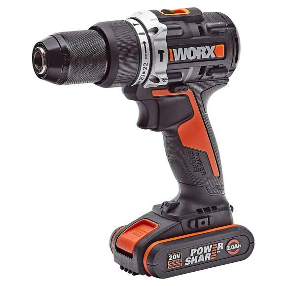 WORX WX352 20Volt/2.0Ah Li-ion Çift Akülü Kömürsüz Profesyonel Şarjlı Darbeli Matkap - 3