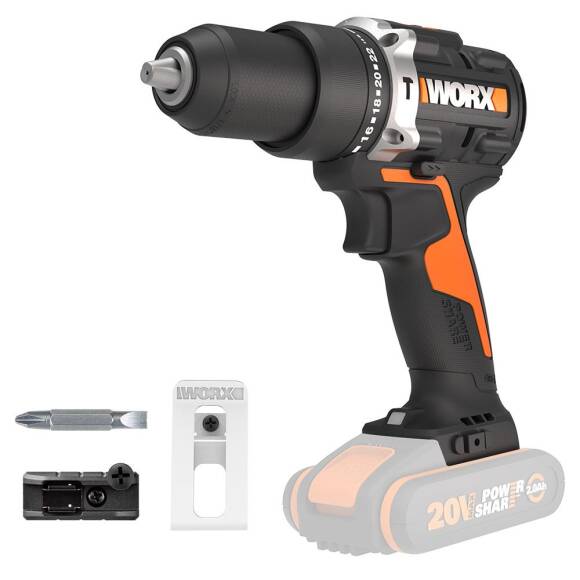 WORX WX352.9 20Volt Kömürsüz Profesyonel Şarjlı Darbeli Matkap (Akü Dahil Değildir) - 1