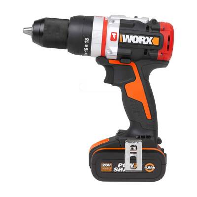 WORX WX354.4 20Volt/4.0Ah Li-ion Çift Akülü Kömürsüz Profesyonel Şarjlı Darbeli Matkap - Fırsat Ürünü (1)