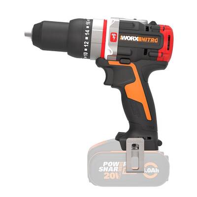 WORX WX354.9 20Volt Kömürsüz Profesyonel Darbeli Şarjlı Matkap (Akü Dahil Değildir) - Fırsat Ürünü