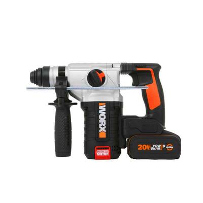 WORX WX380 20Volt 4.0Ah. 2.2J Li-ion Çift Akülü Şarjlı Profesyonel SDS-Plus Pnömatik Kırıcı/Delici - Fırsat Ürünü (1)