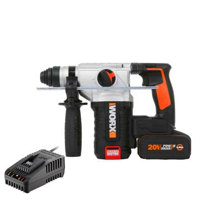 WORX WX380.9C 20Volt 2.0Ah. 2.2J Li-ion Tek Akülü Şarjlı Profesyonel SDS-Plus Pnömatik Kırıcı/Delici - Worx