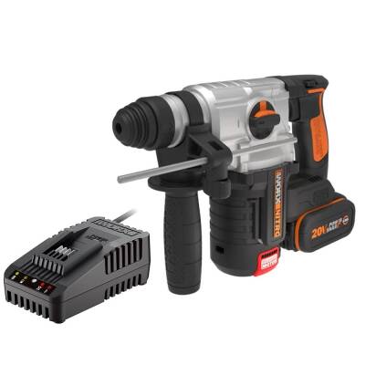 WORX WX380.9C 20Volt 2.0Ah. 2.2J Li-ion Tek Akülü Şarjlı Profesyonel SDS-Plus Pnömatik Kırıcı/Delici - Worx (1)