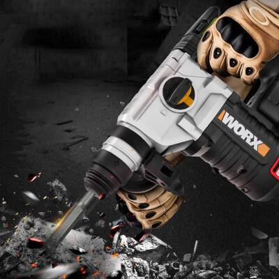 WORX WX380.9C 20Volt 2.0Ah. 2.2J Li-ion Tek Akülü Şarjlı Profesyonel SDS-Plus Pnömatik Kırıcı/Delici - 9