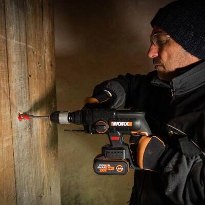 WORX WX381.9 20Volt 2J Profesyonel SDS-Plus Pnömatik Kırıcı/Delici + 3 Parça Delme Ucu (Akü Dahil Değildir) - 10