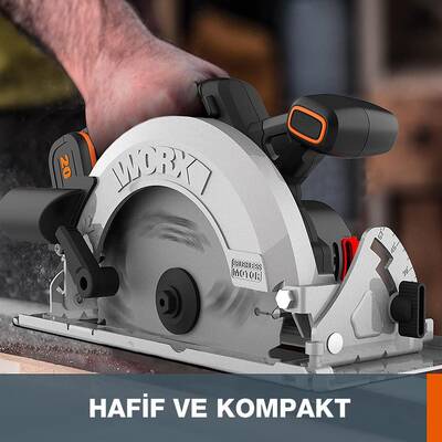 WORX WX520.9 20Volt 190mm Kömürsüz Profesyonel Şarjlı Daire Testere (Akü Dahil Değildir) - 3