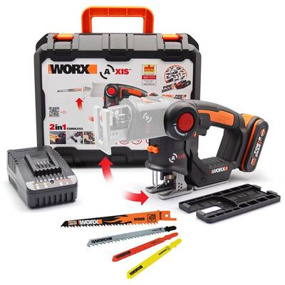 WORX WX550 20Volt 2.0Ah. Li-ion Profesyonel Dekupaj ve Tilki Kuyruğu Testere - Fırsat Ürünü