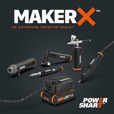 WORX WX744.9 MAKERX 20Volt Profesyonel Dijital Lehim Tabancası + 12 Aksesuar (Akü Dahil Değildir) - 10