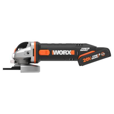 WORX WX800 20Volt 2.0 Ah. Li-ion Çift Akülü 115mm Profesyonel Şarjlı Avuç Taşlama - Worx (1)