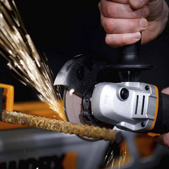 WORX WX800 20Volt 2.0 Ah. Li-ion Çift Akülü 115mm Profesyonel Şarjlı Avuç Taşlama - 8