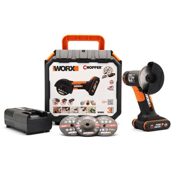 WORX WX801 20Volt 2.0Ah. Li-ion Profesyonel Şarjlı Mini Multi Taşlama - 1