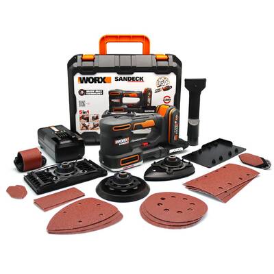 WORX WX820 20Volt 2.0Ah. Li-ion Profesyonel Devir Ayarlı Çok Amaçlı Şarjlı Zımpara - Fırsat Ürünü