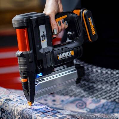 WORX WX840 20Volt/2.0Ah. Li-ion Şarjlı Profesyonel 16-40mm Zımba ve 15-50mm Çivi Çakma + 2900 Adet Yedek Zımba ve Çivi - 4